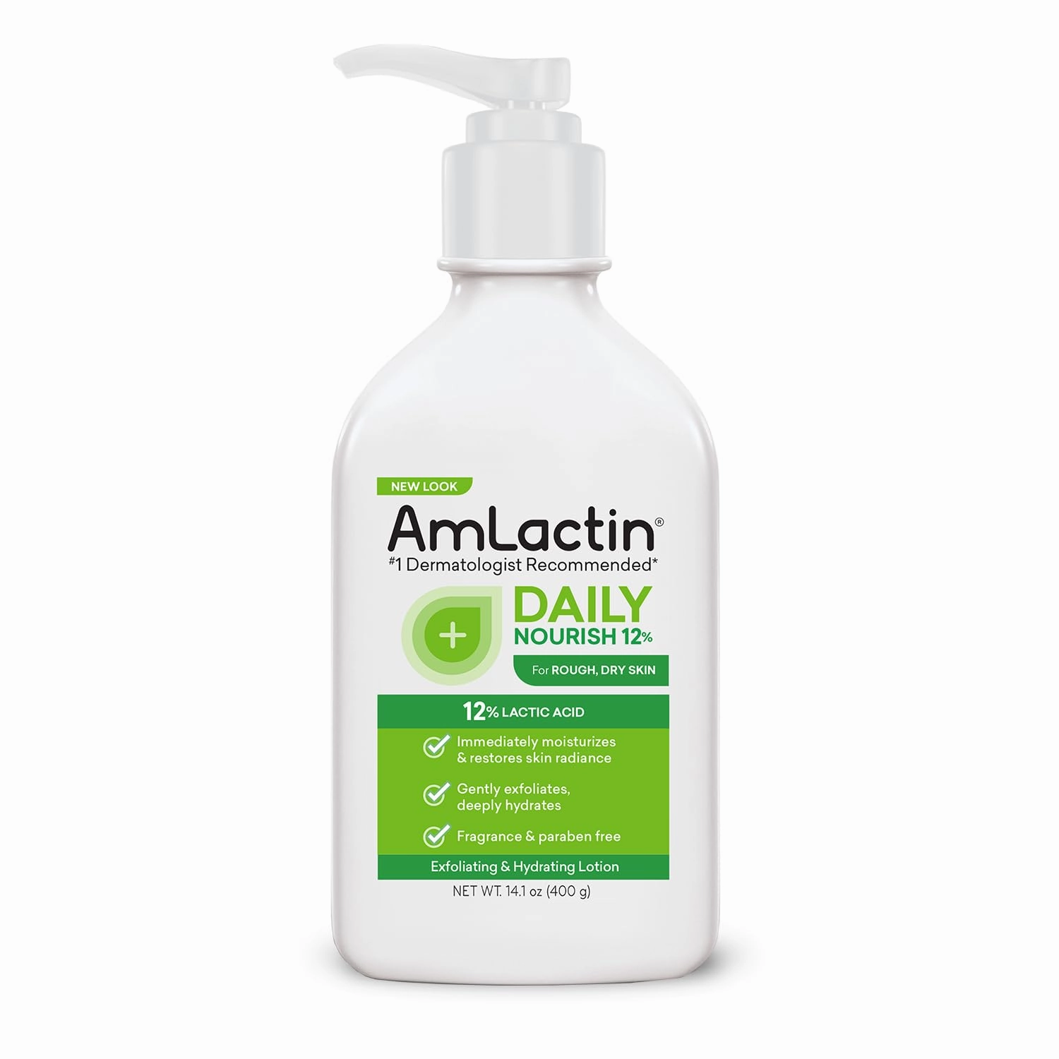 AmLactin Intensive Healing Body Cream – 12 oz Tub & Daily Nourish 12% - 14.1 oz Body Lotion with 12% Lactic Acid
