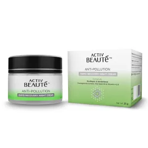 Anti-Pollution Night Cream | Bio-Actives, Pomegranate Extract, VIT.A & E | Repairs & Protects Skin Barrier from Pollutants | Reduces Appearance of Fine Lines & Wrinkles | - 25 gm