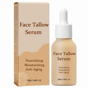 Anti-Aging Tallow Face Serum, Grass-Fed beef Tallow for Face Skin Care, Nourishing and Moisturising, Non-Greasy Anti-Wrinkle Moisturizer 50 ml/ 1.69fl.oz (1)