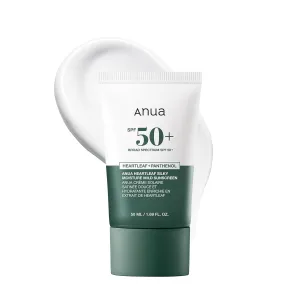 Anua Heartleaf Silky Moisture Mild Sunscreen, Broad Spectrum SPF 50  with Moisturizing Formula, Lightweight Korean Sunscreen, Natural finish, Vegan, korean skin care 50ml / 1.69 fl. oz.