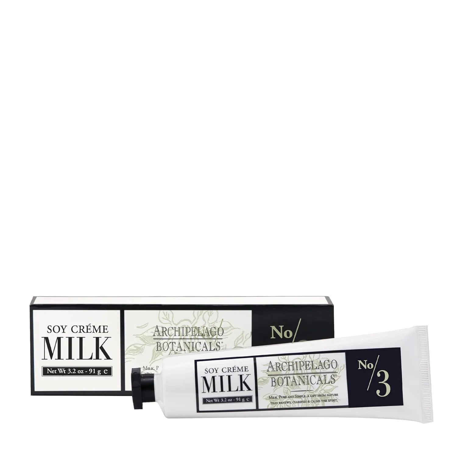 Archipelago Botanicals Soy Milk Hand Crème, Rich and Lightly Scented Hand Lotion for Dry Skin, Cuticles and Rough Spots, Premium Plant Extracts (3.2 oz)