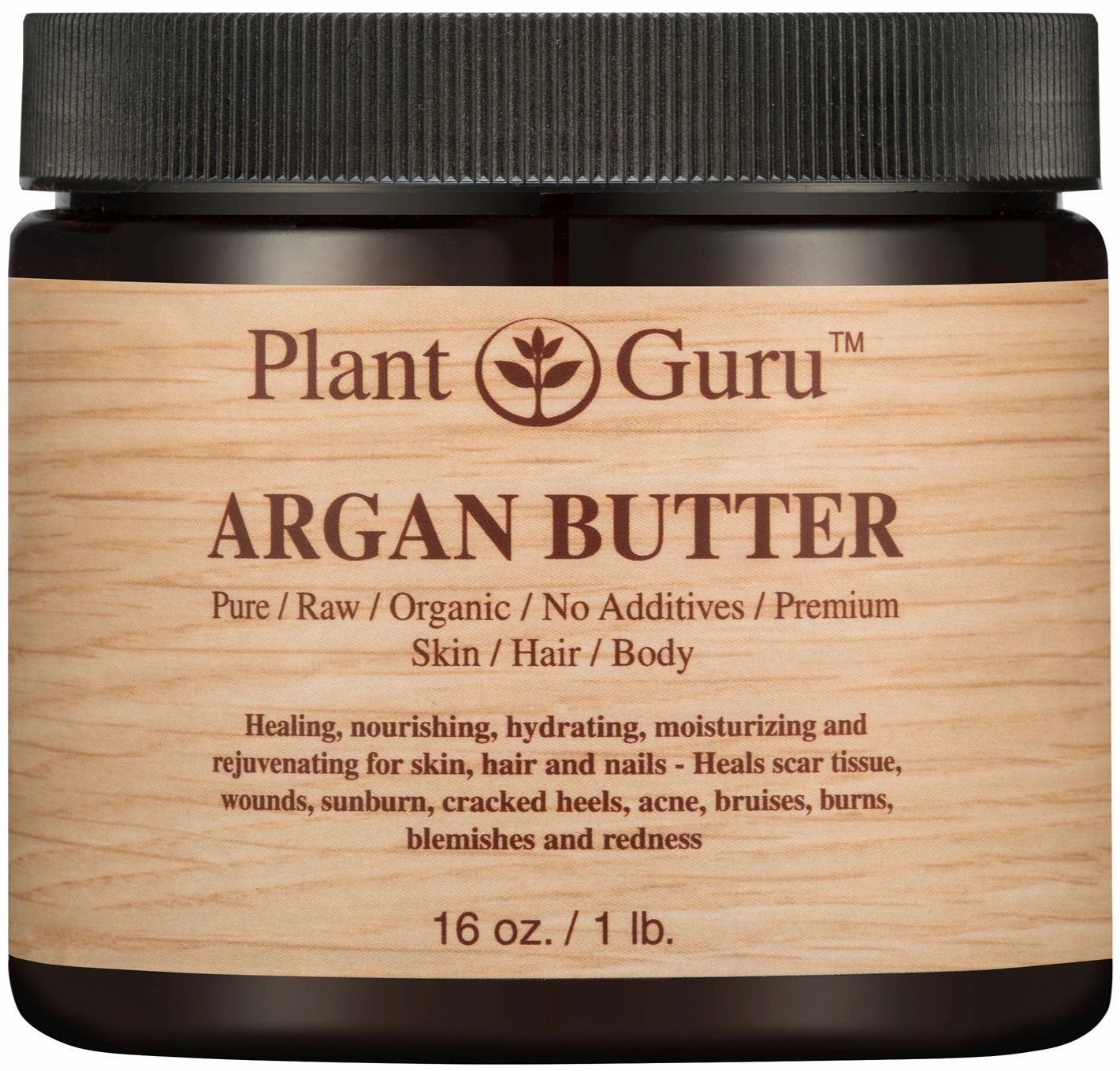 Argan Butter 16 oz. 100% Pure Raw Fresh Natural Cold Pressed. Skin Body and Hair Moisturizer, DIY Creams, Balms, Lotions, Soaps.