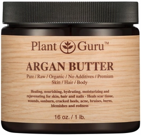 Argan Butter 16 oz. 100% Pure Raw Fresh Natural Cold Pressed. Skin Body and Hair Moisturizer, DIY Creams, Balms, Lotions, Soaps.
