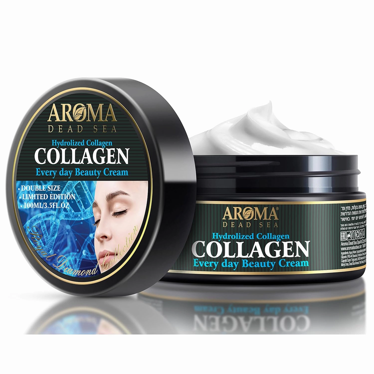 Aroma Dead Sea Collagen Cream - Anti Aging Day & Night Moisturizer, 100ml