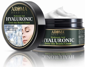 AROMA DEAD SEA Hyaluronic Acid Face Cream - Anti Aging Cream, Day & Night Facial Moisturizer for Face, Anti Wrinkle & Hydrating Face Moisturizer - 3.4 fl.oz (Hyaluronic Acid Face Cream Pack of 1)