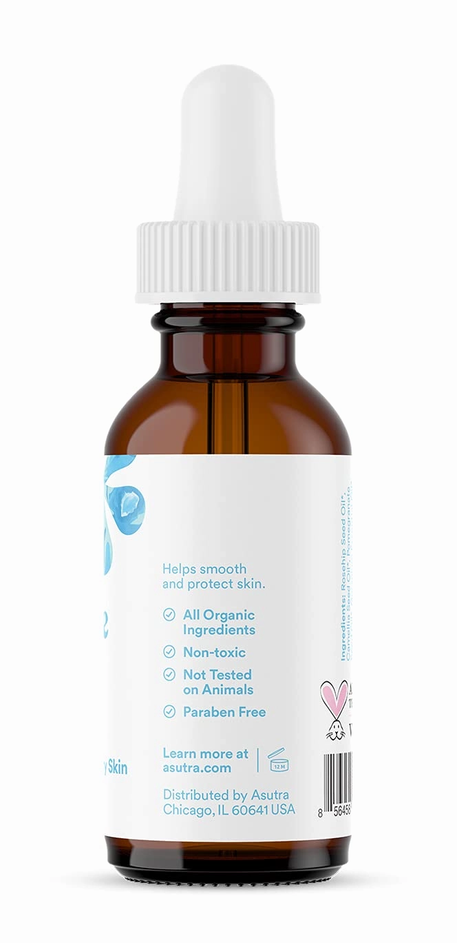 ASUTRA Restore Face Oil, 1 fl oz - Geranium & Rosehip Oil, Soften & Hydrate Dry Skin, Minimize Appearance of Fine Lines and Wrinkles