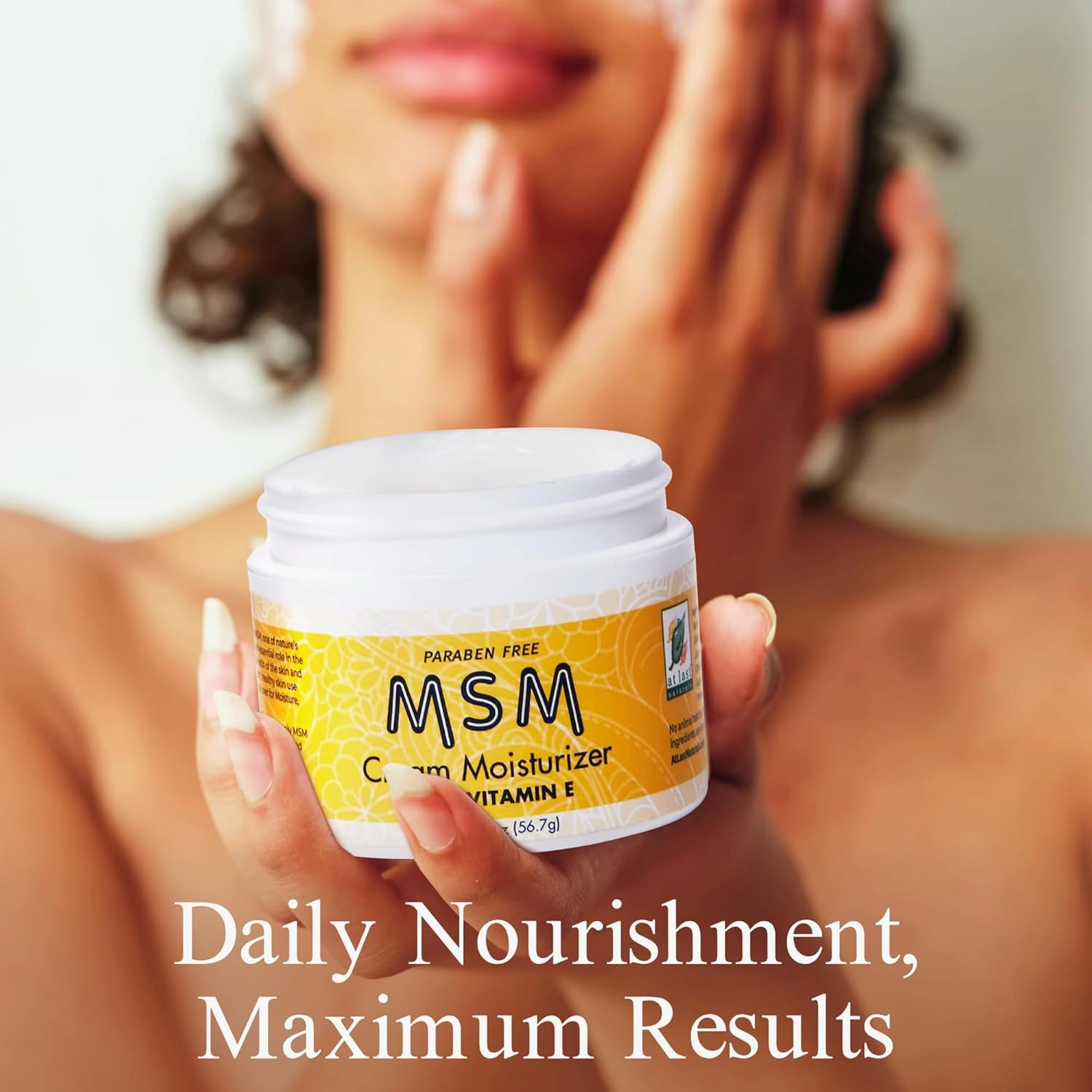 At Last Naturals MSM Skin Enhance Cream, Soothing Moisturizer with Vitamin E to Promote Healthy Skin, 2 Ounce (Pack of 1)