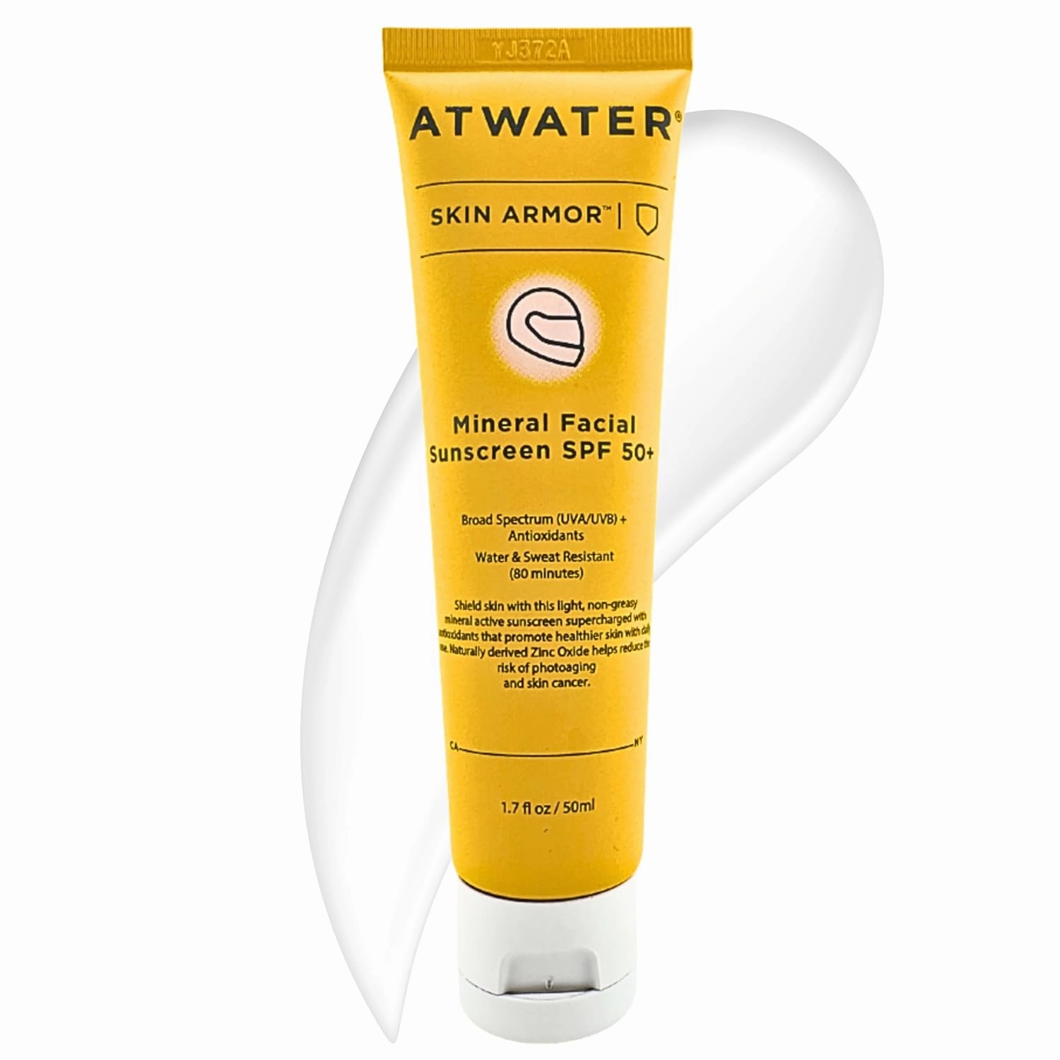ATWATER Daily Mineral Face Sunscreen for Men and Women spf 50 , Ultra Light All-in-One Sunblock, Moisturizer & Protector, Gentle on Sensitive Skin, Water & Sweat Proof - 1.7oz