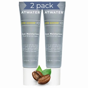 ATWATER Men's Eye Cream - Eye Bag Treatment - Skin Care Designed to reduce Dark Circles, Under Eye Bags, Puffiness and Anti-Aging Formula - Moisturizer for Fine Lines, Wrinkles - 0.5 oz (2 pack)