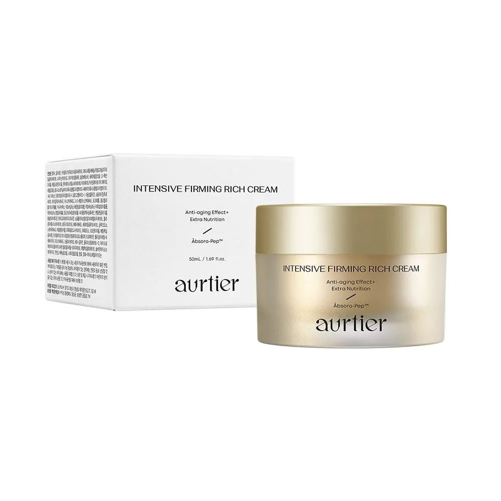 Aurtier Intensive Firming Rich Cream – Anti-Aging Moisturizer with Collagen & Hyaluronic Acid for Lifting, Firming & Wrinkle Reduction – Deep Hydration for All Skin Types, 50ml 1.69 fl.oz.