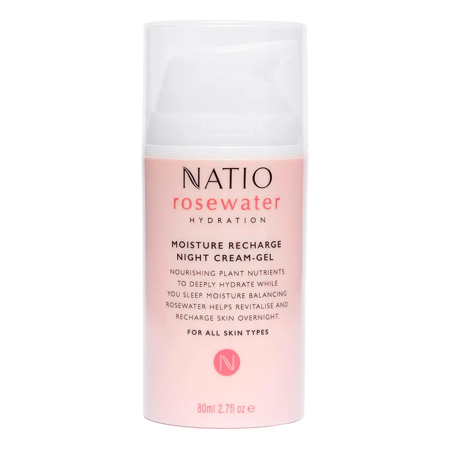 Australia Rosewater Hydration Moisture Recharge Night Cream-Gel, 2.7 oz - Face Moisturizer with Shea Butter - Face Cream for All Skin Types