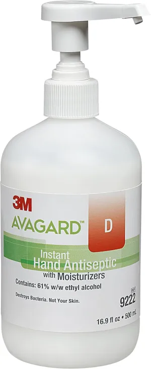 Avagard D 3M Healthcare Sanitizer Hand Gel with Moisturizer, 16.9 Fluid Ounce, White (9222)