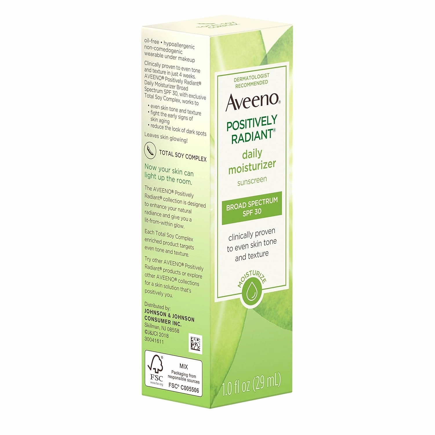 Aveeno Positively Radiant Daily Moisturizer Spf#30, 1oz, 1 Oz