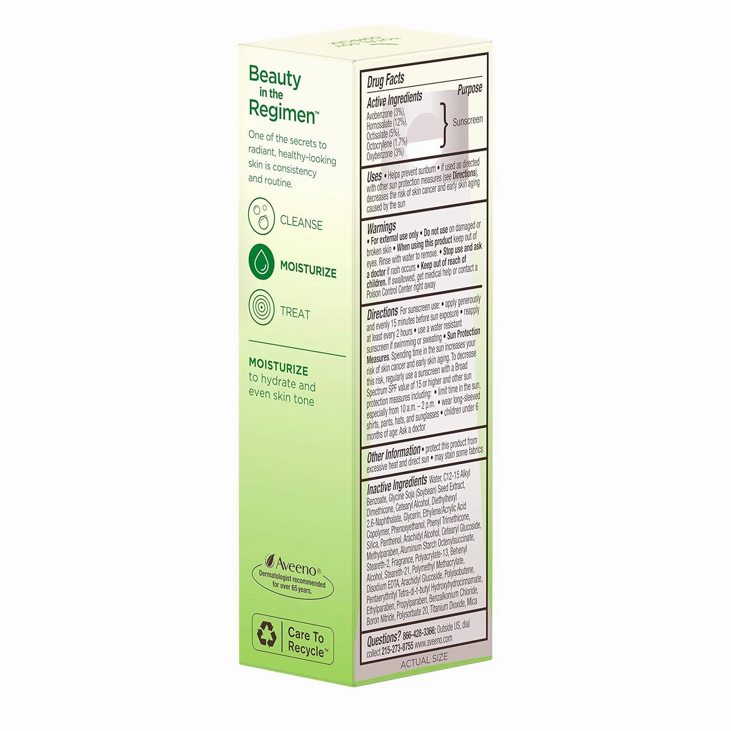 Aveeno Positively Radiant Daily Moisturizer Spf#30, 1oz, 1 Oz