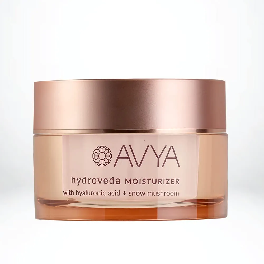 AVYA Hydroveda Moisturizer (1.7oz) - Advanced Ayurvedic Skincare/Hyaluronic Acid with Snow Mushroom/Soothes and Hydrates for Youthful Skin