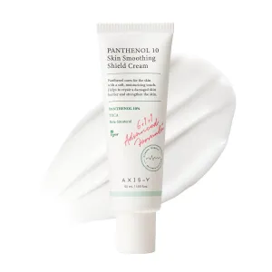 AXIS-Y Panthenol 10 Skin Smoothing Shield Cream - Daily Facial Moisturizer Barrier Cream for Long Lasting Hydration & Soothing - Vegan Korean Skin Care Face Lotion - 1.69 fl. oz.