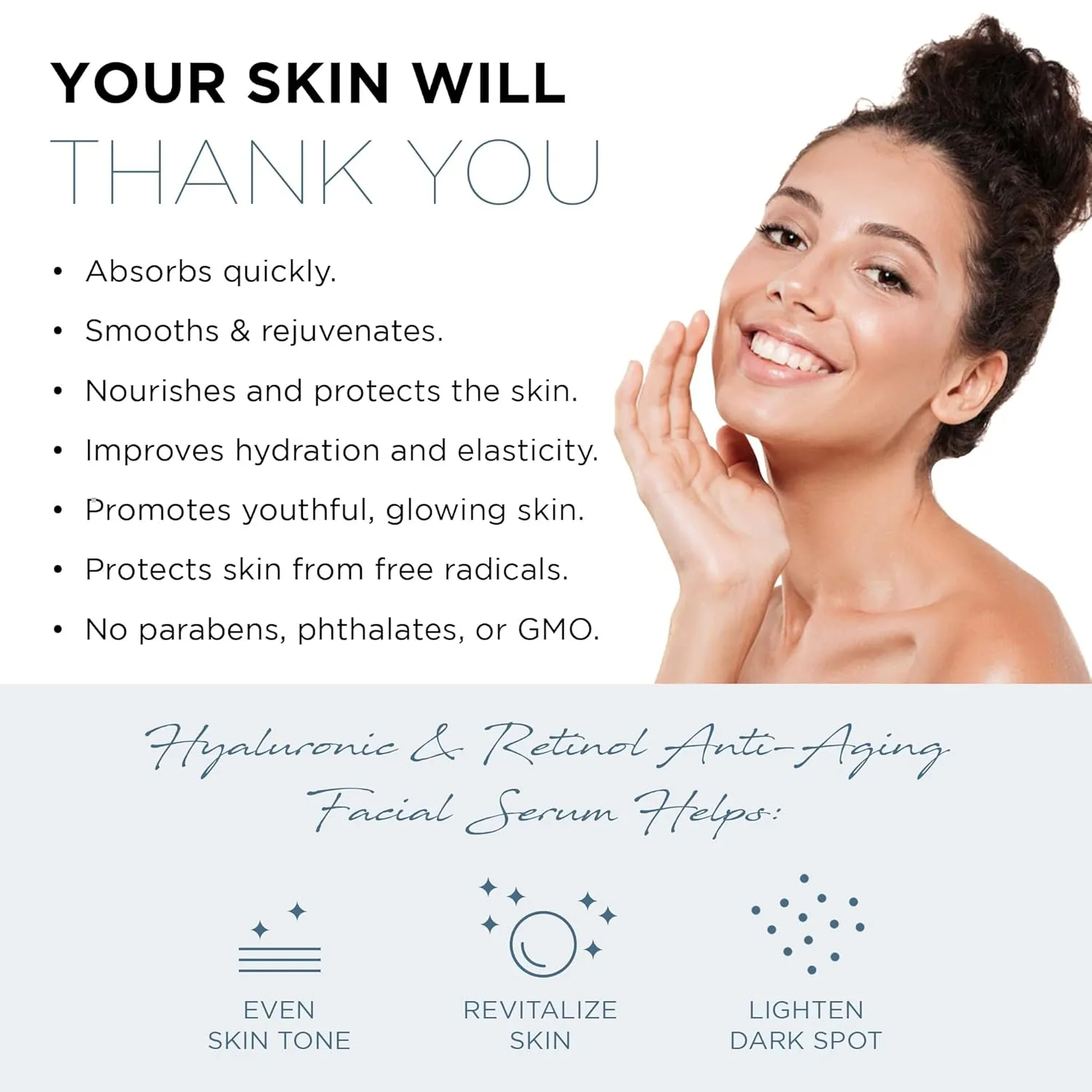 AZURE Hyaluronic Acid & Retinol Anti Aging Facial Serum - Anti Aging, Rejuvenating & Hydrating Face Serum - Reduces Wrinkles & Fine Lines - Skin Care Korean - Each 1.69 fl.oz - 2 Pack
