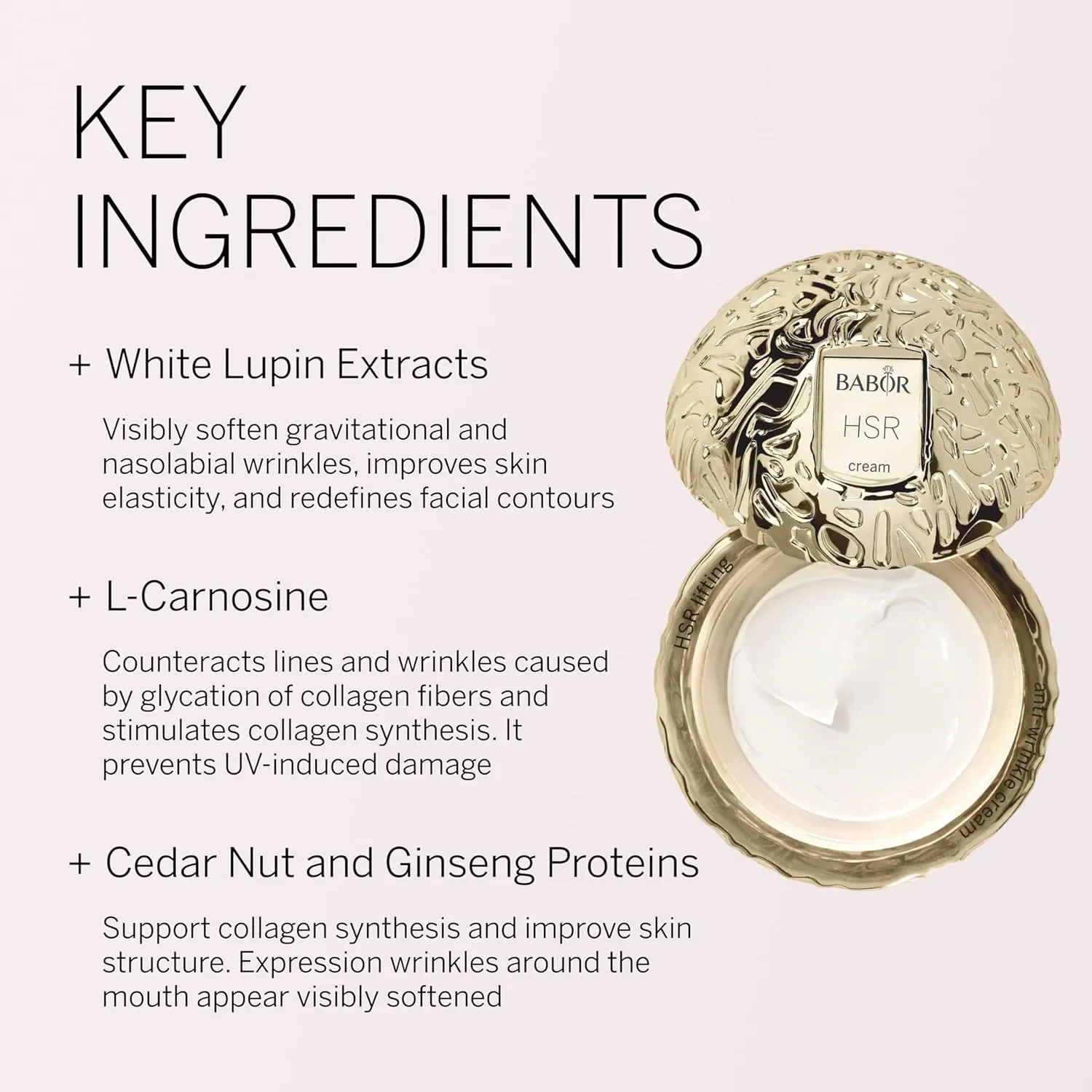 BABOR HSR Lifting Anti Wrinkle Cream, Travel Anti Aging Night Cream, Target Fine Lines & Wrinkles, Vitamin E, Increase Moisture & Radiance, Daily Moisturizer for Smoother Skin, 0.5 oz