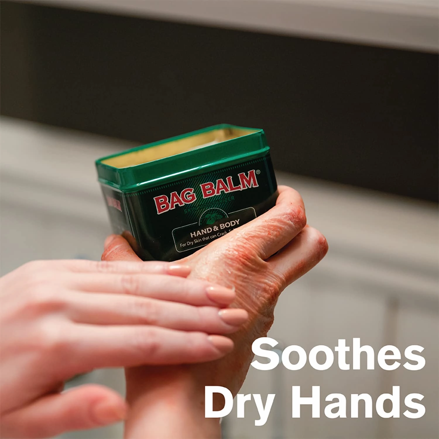 Bag Balm Vermont's Original Hand Moisturizer, Hand Balm for Dry Skin, Cracked Hands, Heels & Dry Hands Treatment, For Dogs and More Ointment, Lotion - 8oz Tin, 3 Pack