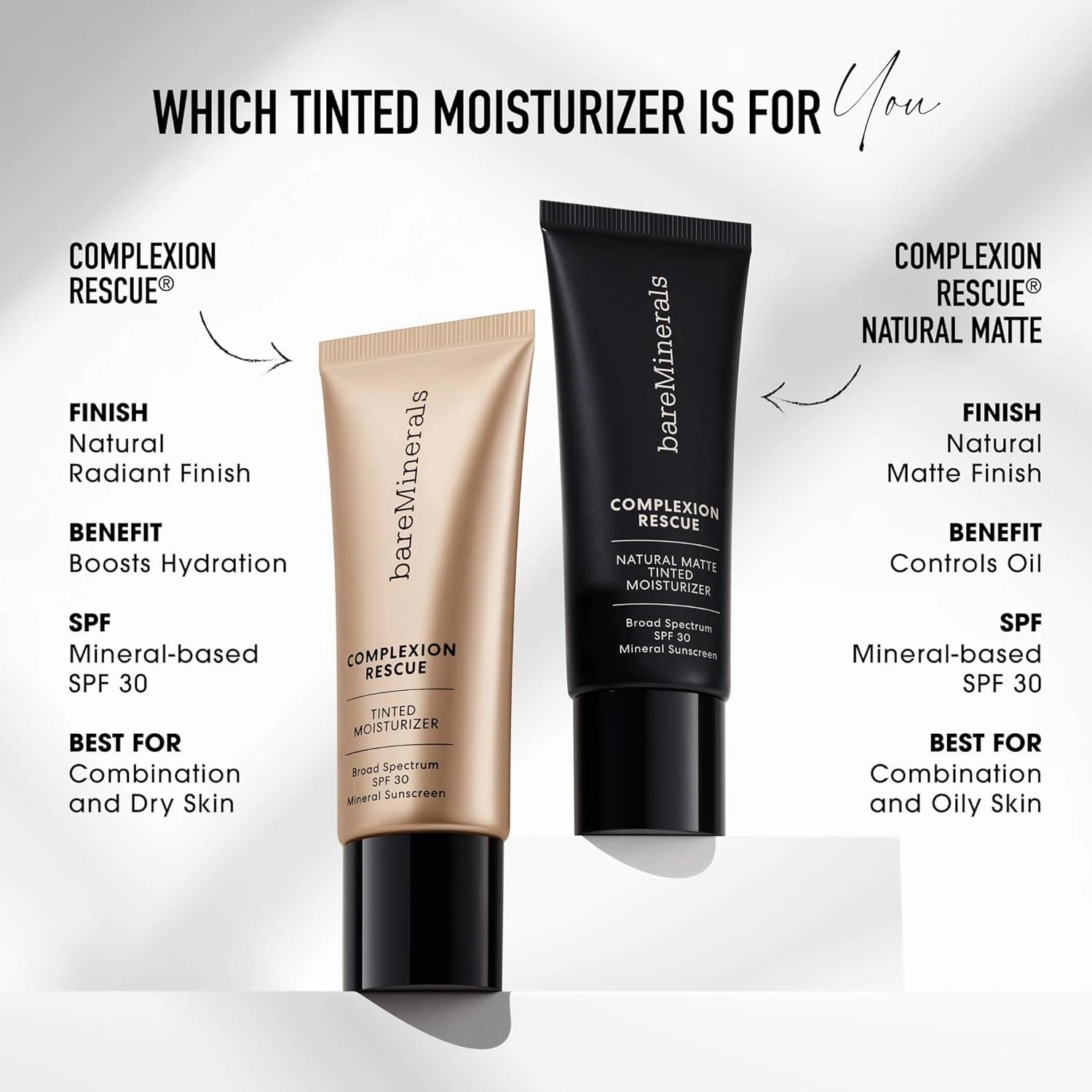 bareMinerals Complexion Rescue Natural Matte Tinted Moisturizer for Face with SPF 30