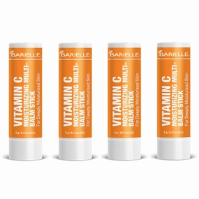 BARIELLE Vitamin C Moisturizing Balm Stick for Deeply Moisturized Skin - Facial Treatment Stick (4-PACK)
