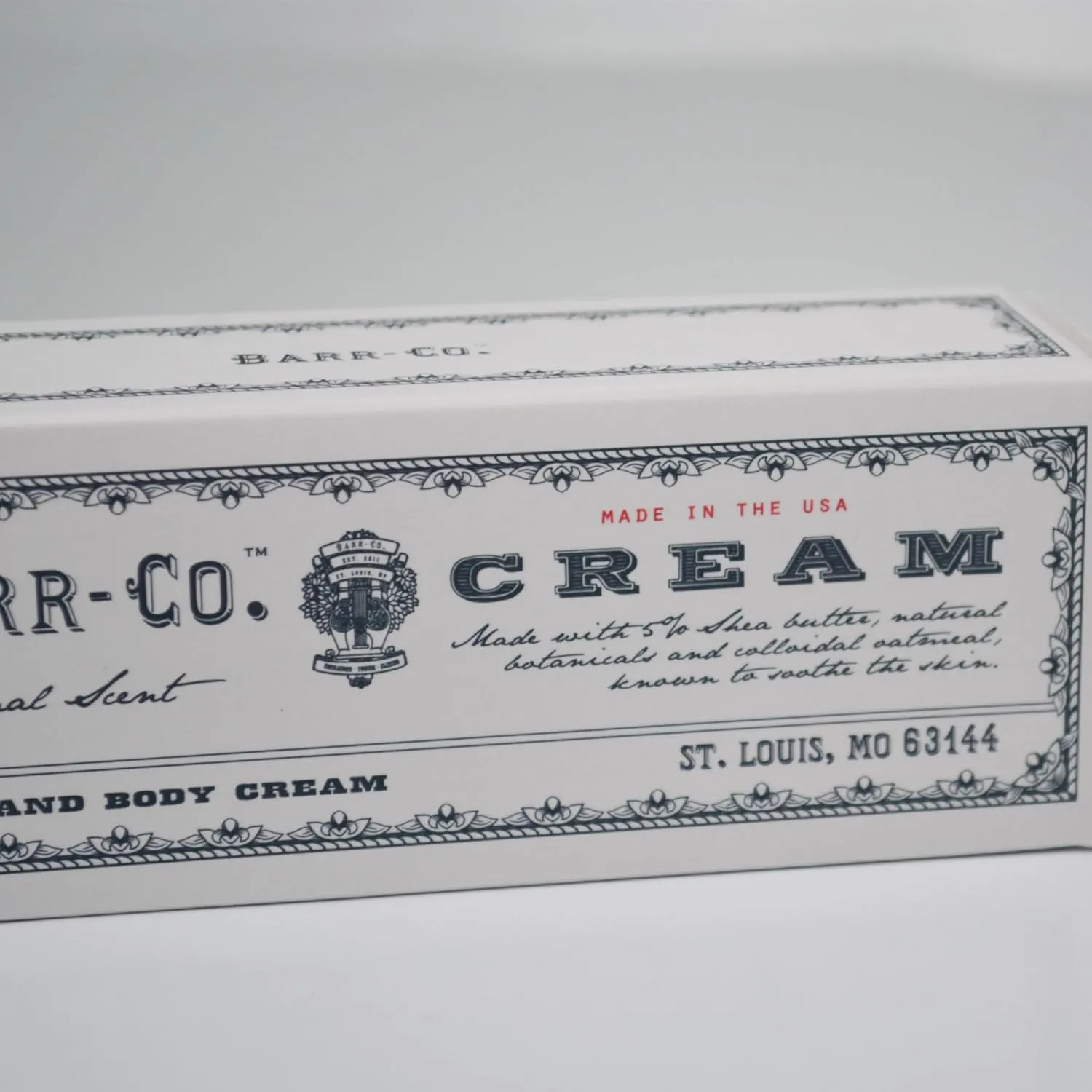 BARR-CO. Hand Cream Original Scent, Tranquil Milky Scent with Oat, Vanilla & Vetiver, Hand Cream for Dry & Cracked Hands, Shea Butter Cream, 3.4 fl oz