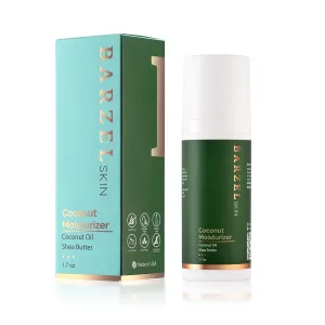 Barzel Coconut Face Moisturizer with Coconut Oil & Shea Butter for All Skin Types 1.7 FL Oz - Made In USA