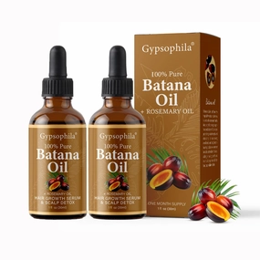 Batana Oil with Rosemary for Hair Growth - 2 Pack 100% Pure Natural Rosemary Oil, Nourishes The Scalp, Eliminates Split Ends Reduce Hair Loss & Detox Your Scalp (1 Fl Oz) for All Hair Types