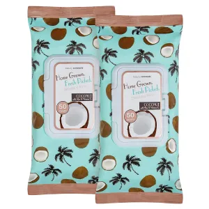B.C. Beauty Concepts Makeup Remover Wipes – Gentle Facial Wipes for Easy Makeup Removal, 100 Count (Pack of 2), Coconut with Aloe & Vitamin C