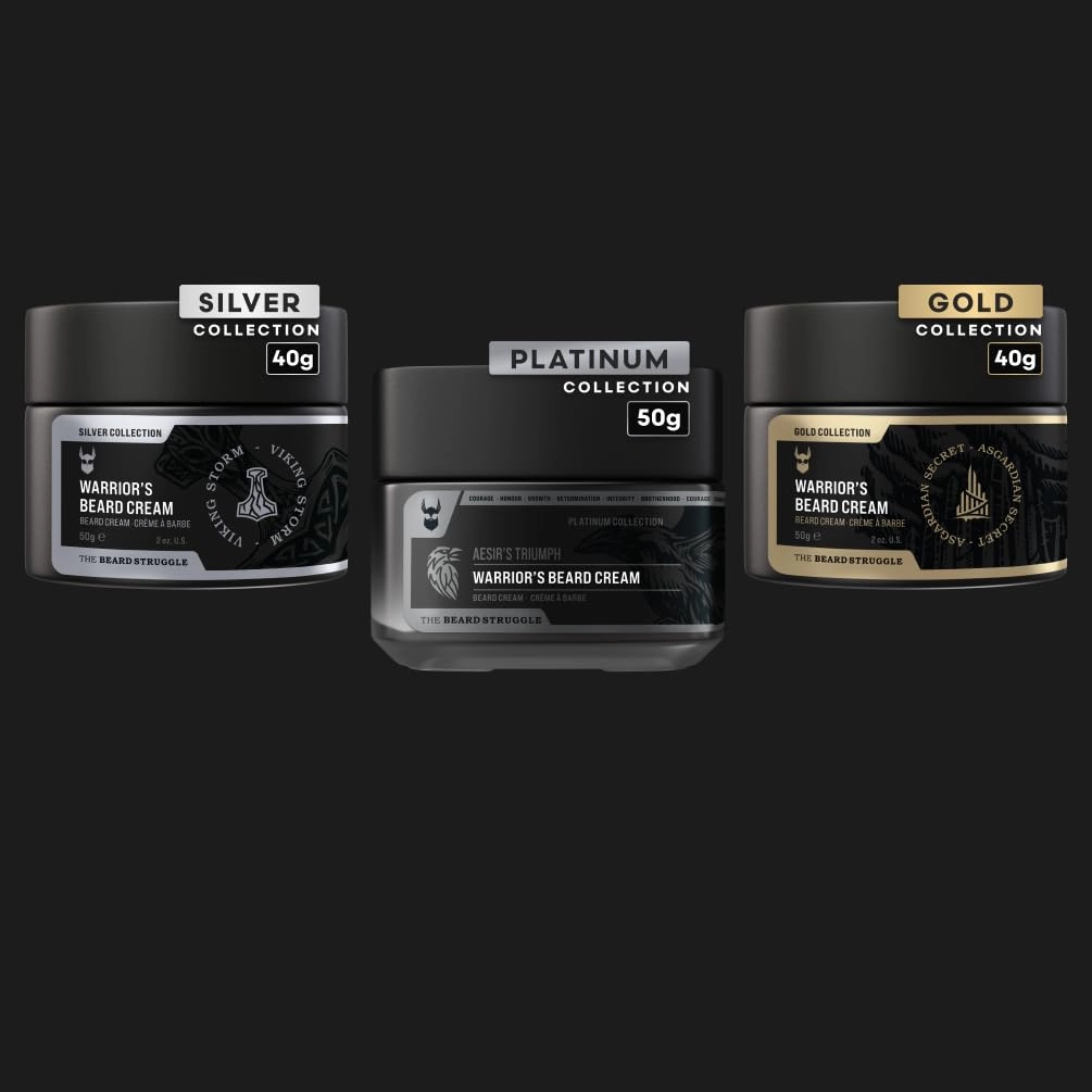 Beard Cream for Men by Beard Struggle -Alfheim's Forests Beard Butter, Moisturizer & Softener for Men - Itch Relief, Hydration with Avocado & Jojoba Oils - Beard, Mustache & Corase Growth Cream, 50g