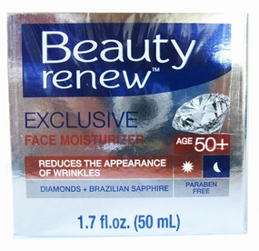 Beauty Renew 50  Exclusive Day & Night Face Moisturizer Cream Diamonds and Brazilian Saphire