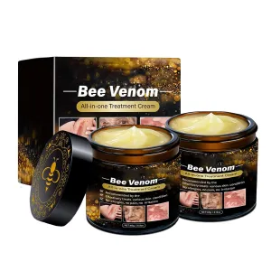 Bee Venom Skin Repair Cream - Bee Venom Multi-effect Anti-wrinkle Repair Gel - Nourishing and Moisturizing,Revitalizes Skin,Reduces Blemishes for Face & Body,Suitable for All Skin Types (2 x 60g)