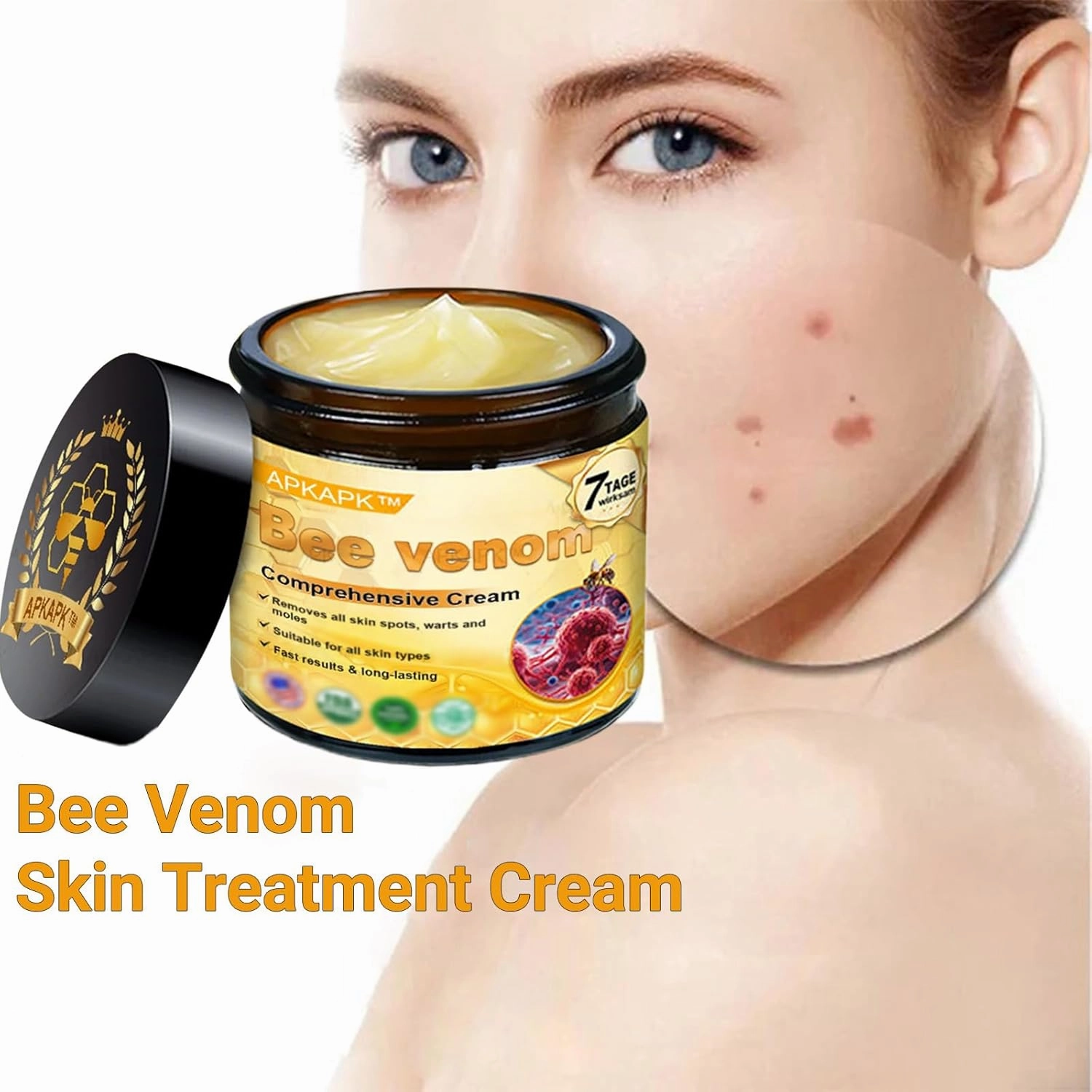 Bee Venom Comprehensive Cream, 2025 New Bee Venom Skin Treatment Cream, Bee Venom Cream-50g, Natural Skin Moisturizer for All Skin Types (3)
