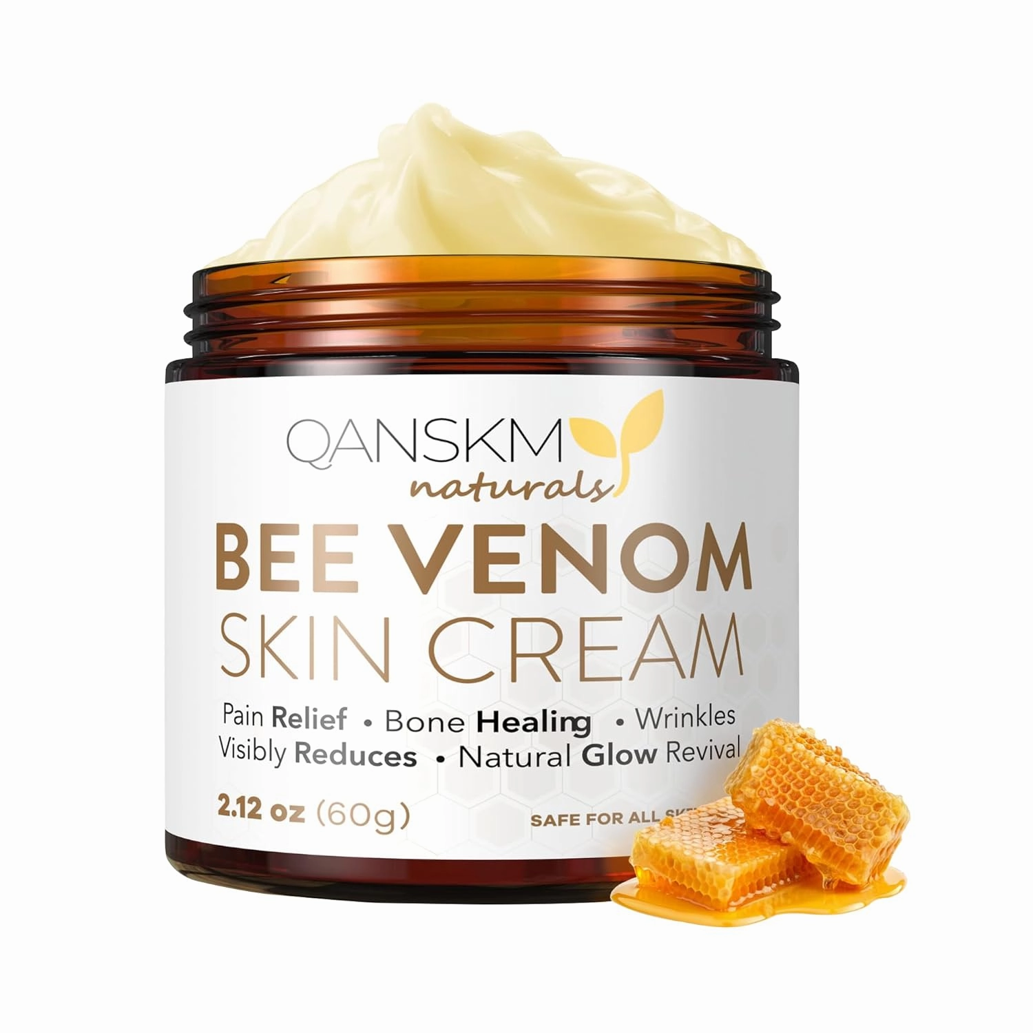Bee Venom Skin Cream, Bee Venom Cream, Propolis Peptide Anti-Aging Moisturizer for Wrinkle Removal, Hydration & Firming Skin, Suitable for All Skin Types (60g)