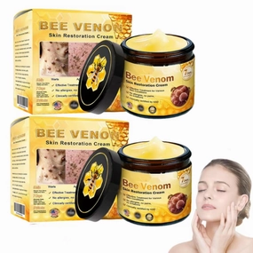Bee Venom Skin Treatment Cream, Bee Venom Skin Treatment Cream, 2025 New Bee Venom Comprehensive Cream, Ointment for Face & Body, Comprehensive Moisturizer cream for All skin Types (2Bottle)