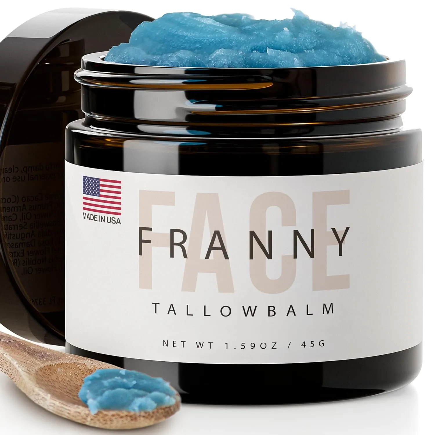 Beef Tallow For Face & Body | Grass Fed & Finished Beef Tallow Balm Infused with Essential Oils (Lavender, Jojoba, Blue Tansy) | Face Moisturizer to Revitalize and Nourish Skin - 2 oz