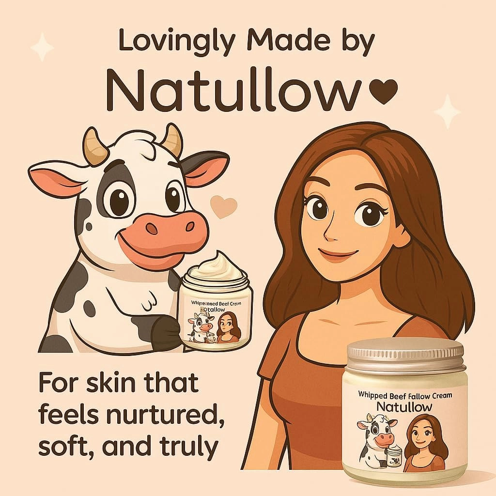 Beef Tallow for Skin, Grass-Fed Beef Tallow Face Moisturizer & Body Lotion, Whipped Tallow Balm for Soft, Smooth Skin, sebo de res para la cara (4 oz, Unscented   Hyaluronic Acid)