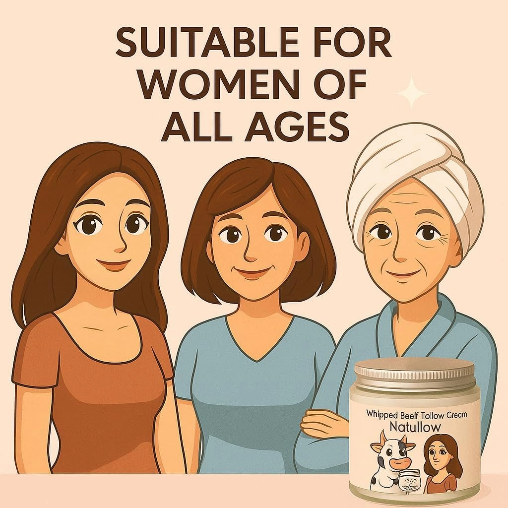 Beef Tallow for Skin, Grass-Fed Beef Tallow Face Moisturizer & Body Lotion, Whipped Tallow Balm for Soft, Smooth Skin, sebo de res para la cara (4 oz, Unscented   Hyaluronic Acid)