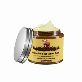 Beef Tallow for Skin, Tallow and Honey Balm, Facial Moisturizer Cream, Organic Grass Fed Whipped Beef Tallow Balm Deeply Moisturizing for Face & Body, Suitable For All Skin Types (2)