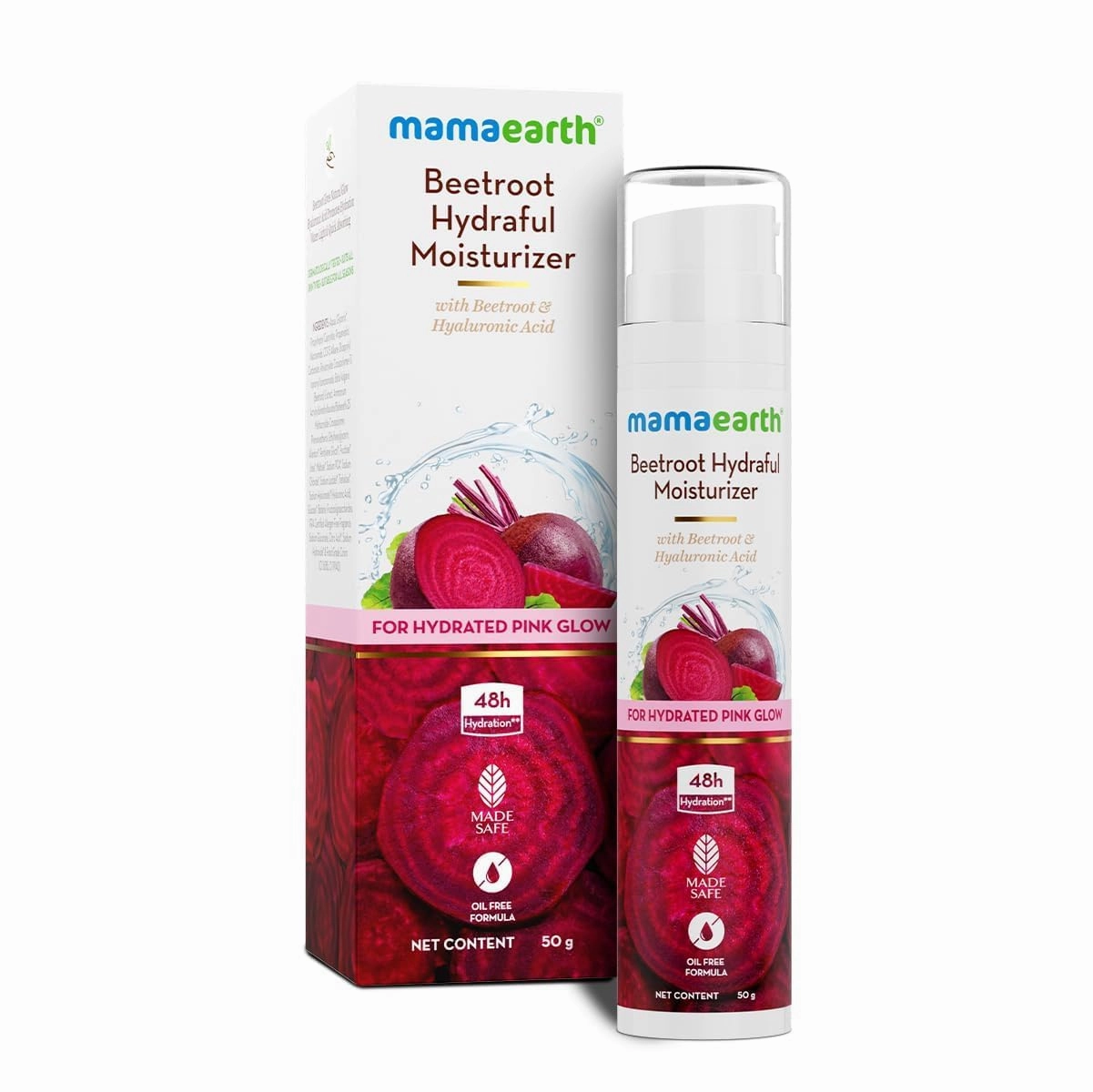 Beet'root Hydra'ful Moisturizer Lotion With Beetroot & Hyaluronic Acid For Hydrated Pink Glow -50 Ml For All Skin Types