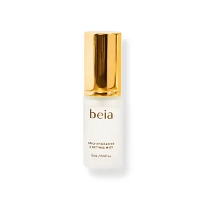 Beia Setting Spray with Hyaluronic Acid for Sensitive Skin - Hydrating Face Mist for Early Morning & Post Shower Glow - Moisturizing Finishing Spray for Makeup - Non Comedogenic Travel Size 0.5 Fl Oz