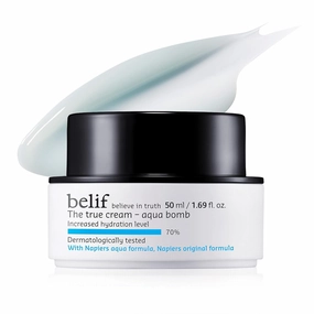 believe in truth The True Cream Aqua Bomb, Hydrating Moisturizer For Face | Ultra-Lightweight, Gel-Cream | For Normal, Combination, And Oily Skin Types | Korean Skin Care Products | (50 Ml)