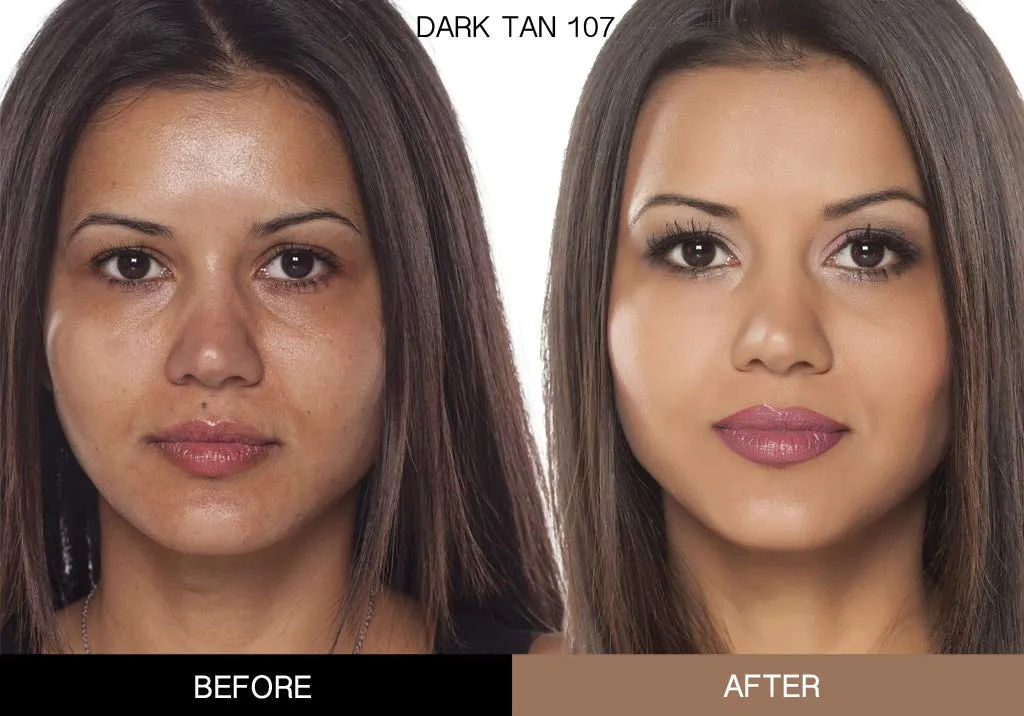 Bellaterra Cosmetics BB Cream - Tinted Moisturizer, Mineral Foundation Makeup, Dark 107 | Skin Perfector, 1.69 oz
