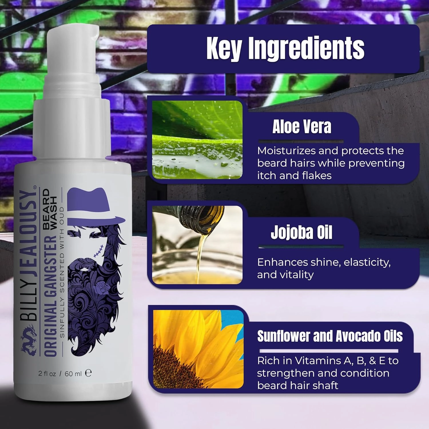 Billy Jealousy Beard Oil for Men, Lightweight, Low Shine, and Hydrating Beard Moisturizer for Softer Hair, Helps Prevent Itching and Flakes