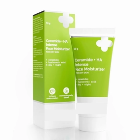 BK Ceramide   HA Intense Moisturizer with Hyaluronic Acid for Dry Skin Repairs Dry & Dull Skin | Locks In Moisture, 50 gm, 1.76 Ounce