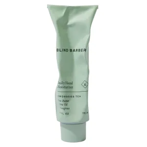 Blind Barber Lemongrass Tea Hand Moisturizer - Hydrating & Soothing Lotion with Shea Butter, Avocado & Jojoba for Dry, Cracked Skin - Men’s Skin Care (2.6oz / 75ml)