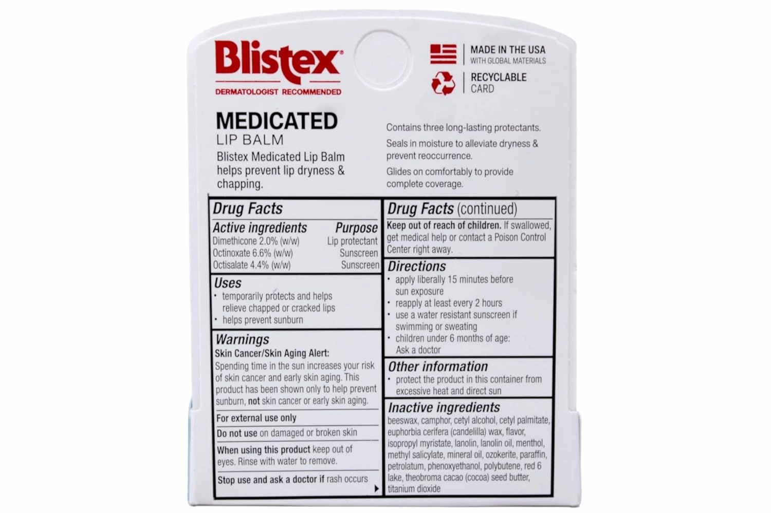 Blistex Medicated Lip Balm, 0.15 Ounce, SPF 15, Hydrating, Pack of 24