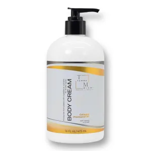 BODY & HAND CREAM Moisturizer, ANTI-AGING Body Cream, Non Greasy For ALL SKIN TYPES, With COLLAGEN & SHEA BUTTER, White, 16 Oz.