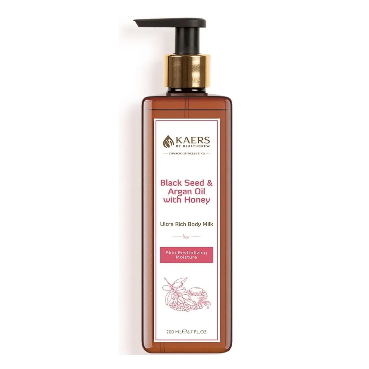 Body Milk Lotion | Moisturizer with Black Seed & Argan Oil with Honey | Skin Moisturizer | All season (200ML PACK 1)
