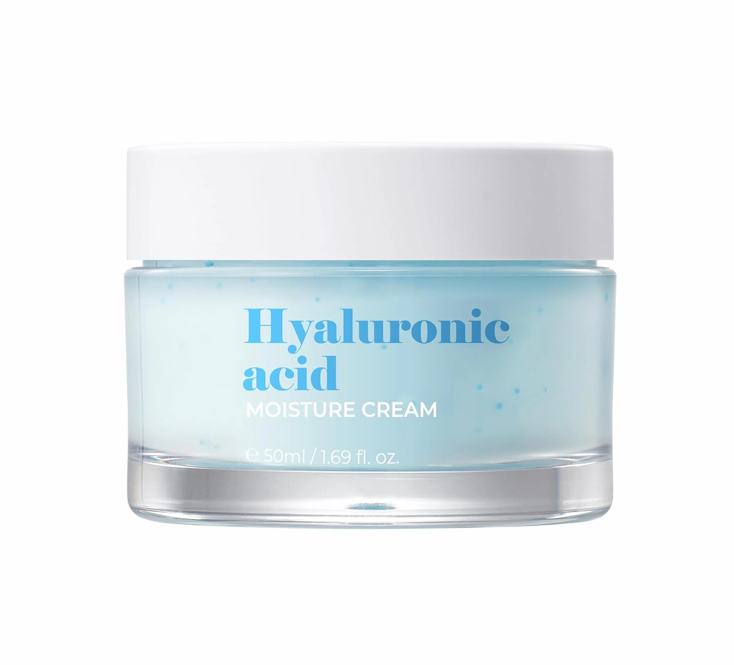 bom Hyaluronic Acid Moisture Cream 1.69 fl oz, Moisturizing Face Cream with Low Molecular Moisturizer Capsules and Vitamins, 100 Hour Hydration, Moisture Lock, Hypoallergenic Vegan Korean Skincare